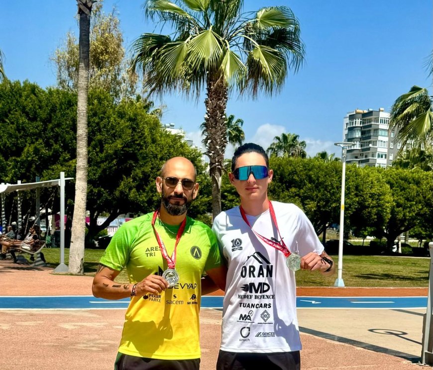 Türkiye Triatlon Şampiyonası’nda Enis’ten birincilik, Hüseyin’den ikincilik