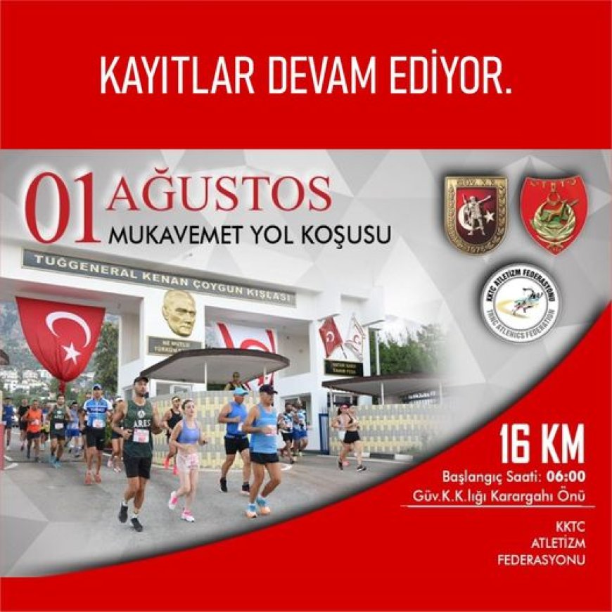 1 Ağustos Mukavemet Yol Koşusu yapılıyor