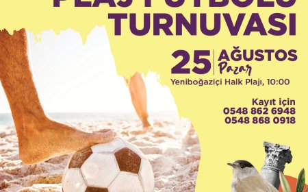 Büyükler plaj futbol turnuvası yapılıyor