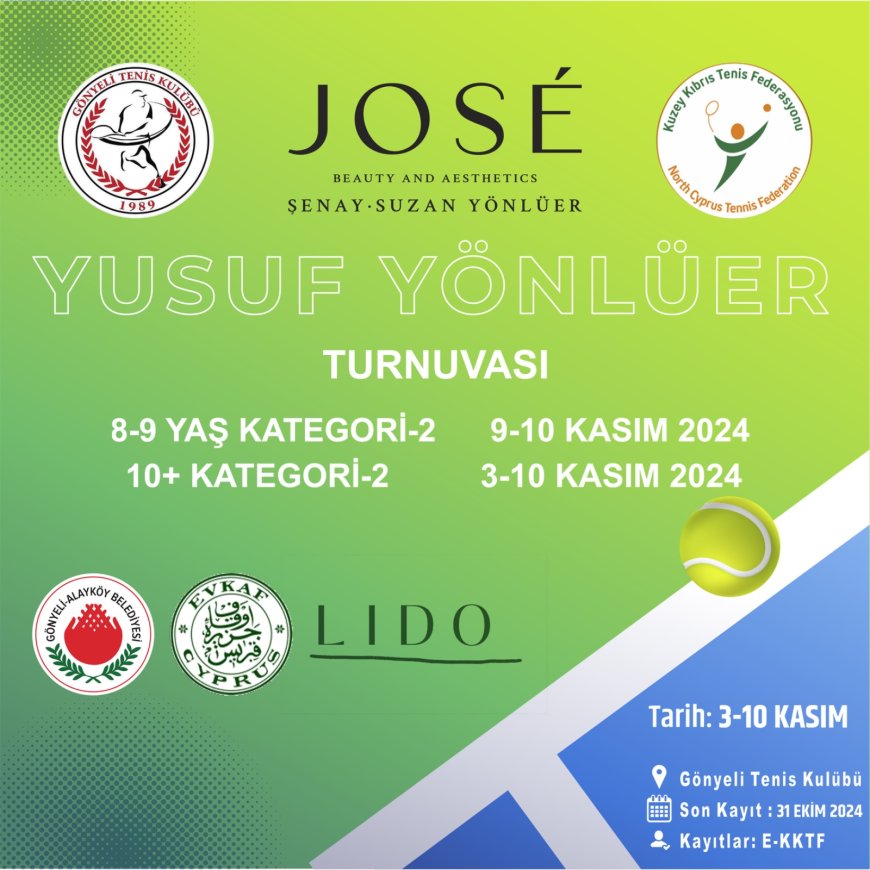 ﻿Gönyeli Tenis Kulübü Yusuf Yönlüer Turnuvası başlıyor