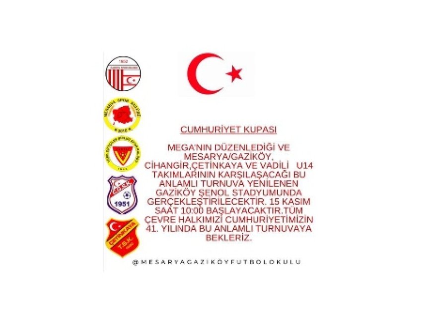 U14 Cumhuriyet Kupası düzenleniyor