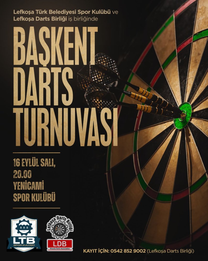 LTB Spor Kulübü ile Lefkoşa Darts Birliği iş birliğinde Başkent Darts Turnuvası yapılıyor 